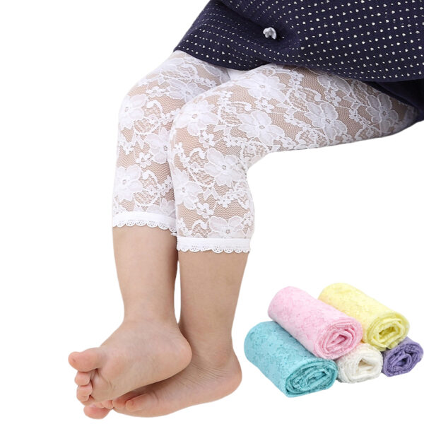 Baby and Toddler Girl-Lace Capri Leggings